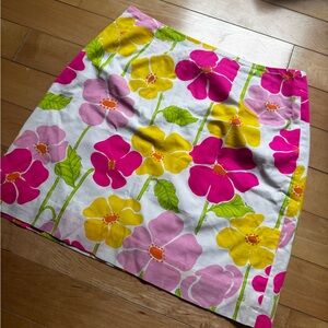 Lily Pulitzer Women’s Size 8 Pink Floral Print Lined 100% Cotton Mini Skirt